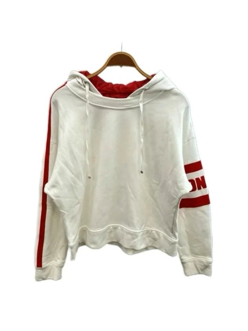 Moncler Sweatshirt Hoodie Logo Side Line White L